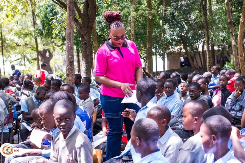Students during a school visit